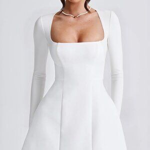 Square Neck Long Sleeve Mini Dress | New Formal Bodycon Dress
